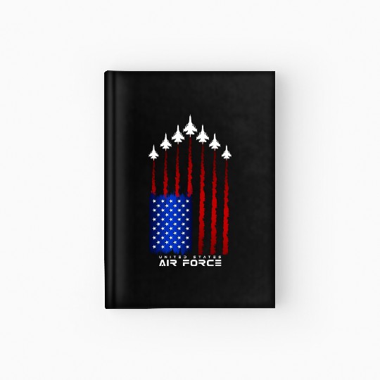 Air Force US Veterans 4th of July Hardcover Journal American