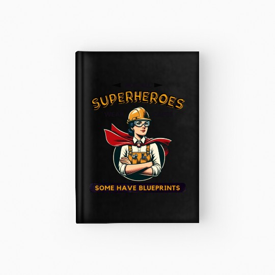 Female Engineer Superhero Hardcover Journal