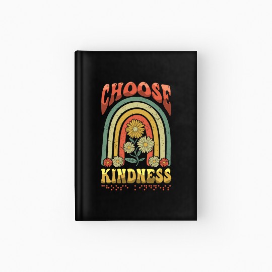 Choose Kindness Braille Alphabet Braille Retro Hardcover Journal