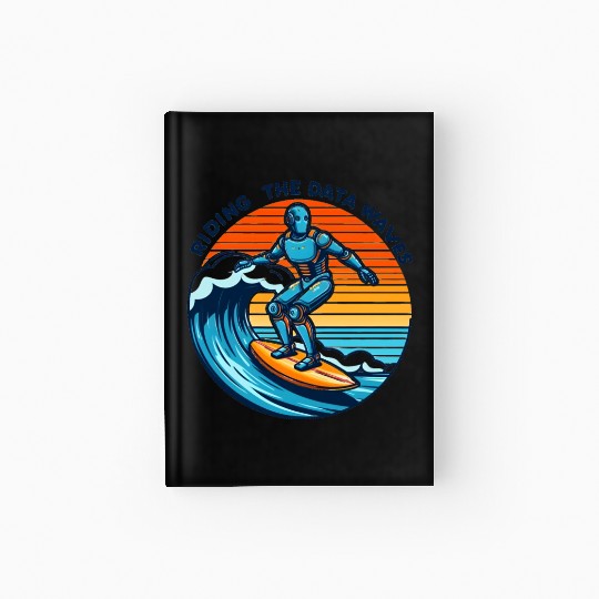 Surfer Robot: Riding the Data Waves Hardcover Journal