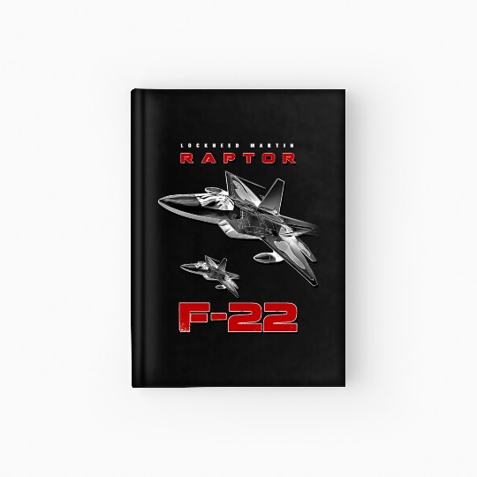 F-22 Raptor Fighterjet Us Air Force Warbird Hardcover Journal