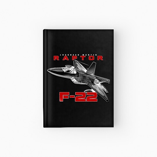 F-22 Raptor Fighterjet Us Air Force Warbird Hardcover Journal