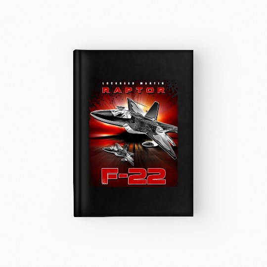 F-22 Raptor Fighterjet Us Air Force Warbird Hardcover Journal