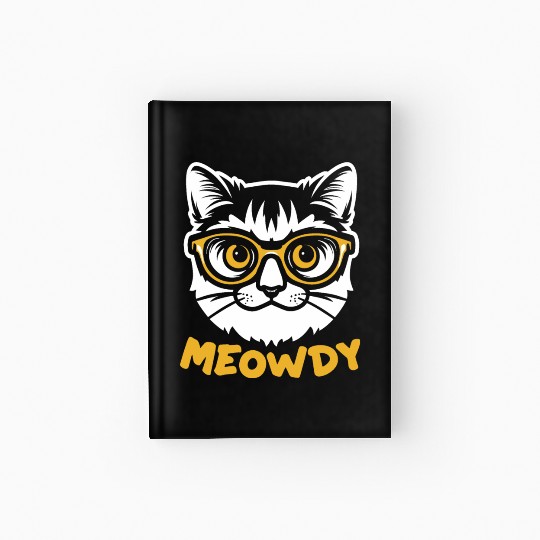 Meowdy Funny Kitty Michigan Gift Hardcover Journal