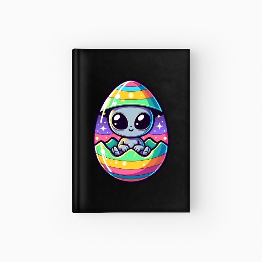 Alien Easter Egg Hatching: Colorful Surprise Hardcover Journal