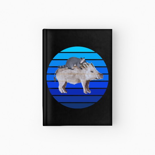 boar raccoon Hardcover Journal