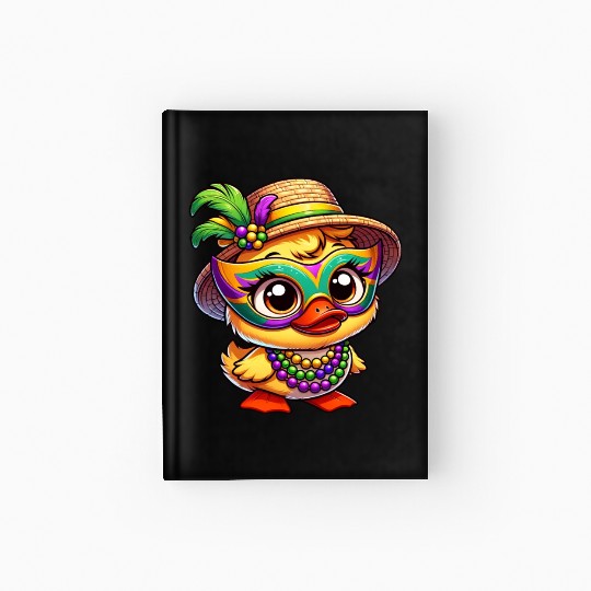Mardi Gras Comic Duck Hardcover Journal