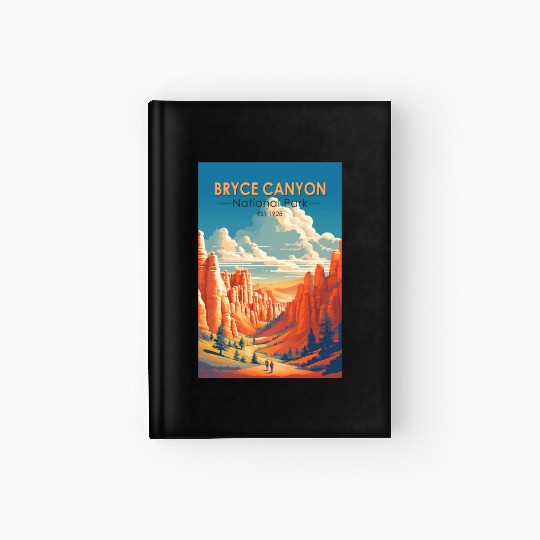 Bryce Canyon National Park Travel Art Vintage Hardcover Journal
