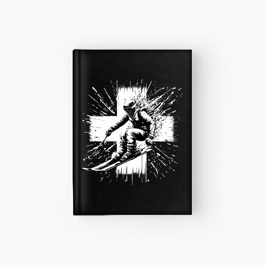 Skiing Switzerland - Swiss Skier in the Alps Hardcover Journal