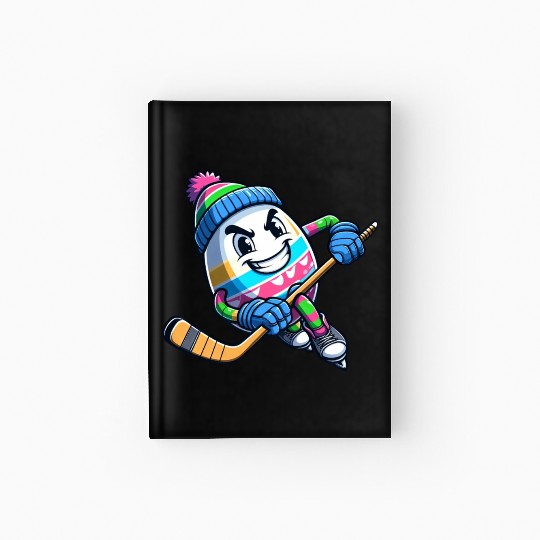 Easter Egg Hockey - Unique Gift for Players Hardcover Journal