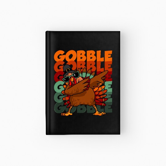 Dabbing Turkey Hardcover Journal Thanksgiving Gobble