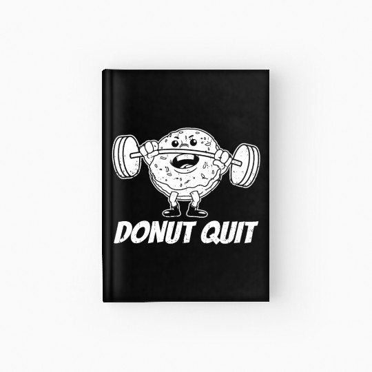 Fitness Donut Funny Donut Gym Hardcover Journal
