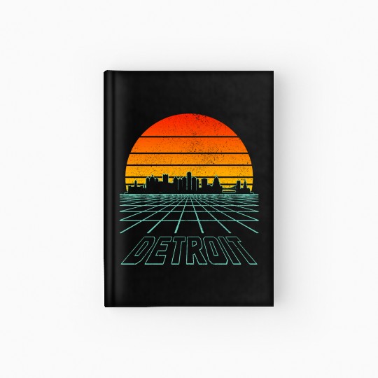 Detroit Michigan Motor City USA Hardcover Journal
