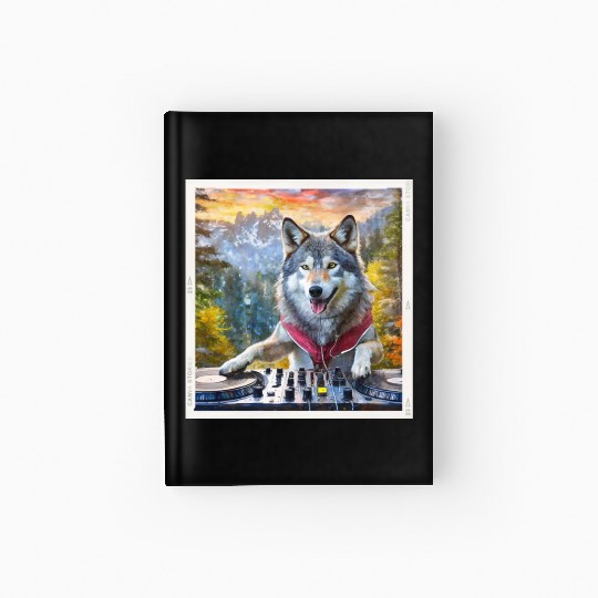 DJ Wolf Wilderness Mix Hardcover Journal
