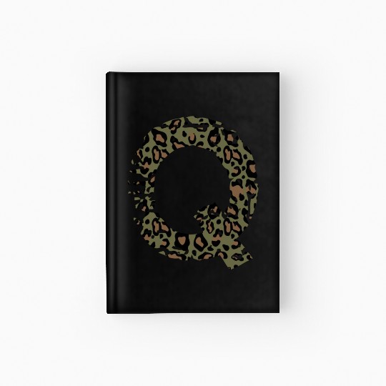 Q army camo design Hardcover Journal