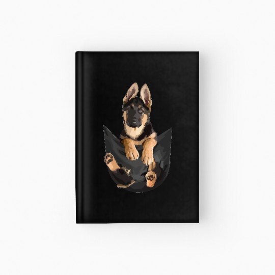 German Shepherd In Pocket Funny Dog Lover Hardcover Journal
