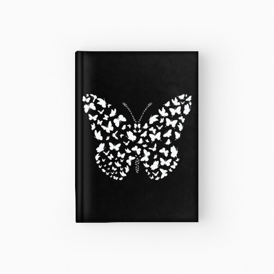 Butterfly Butterflies Insect Silhouette Hardcover Journal