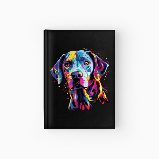 Watercolor Colorful Dalmatian Hardcover Journal