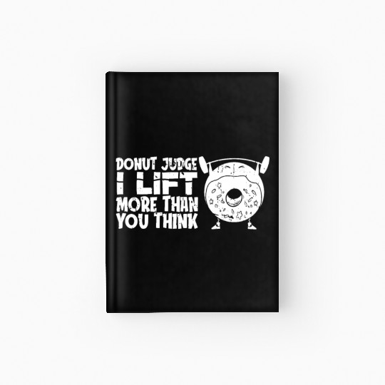 Fitness Donut Funny Donut Gym Hardcover Journal