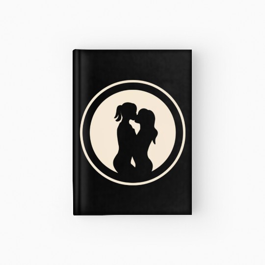 Silhouette of Lesbian Couple Hardcover Journal