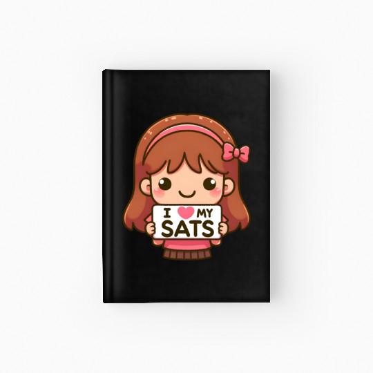 Adorable Girl Loves Her Bitcoin Satoshis Hardcover Journal