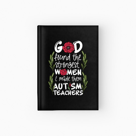 Woman Autism Teacher Hardcover Journal
