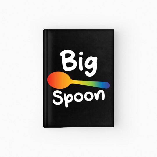 Big Spoon LGBT Pride Gay Lesbian Couple Matching Hardcover Journal