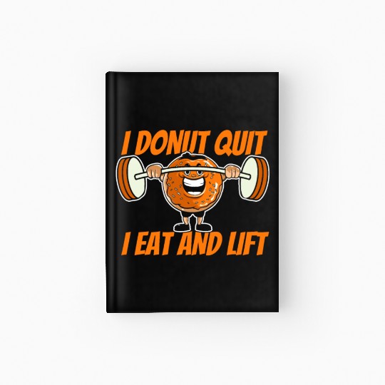 Fitness Donut Funny Donut Gym Hardcover Journal