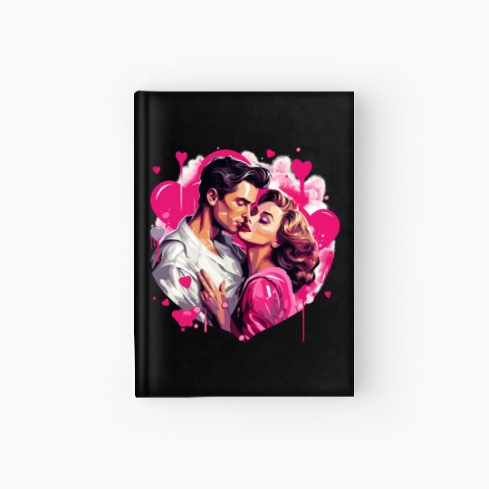Valentine's Day, Hollywood Lovers Vintage Poster Hardcover Journal