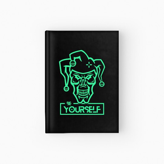 Be Yourself Crazy Joker neon Style Design Hardcover Journal