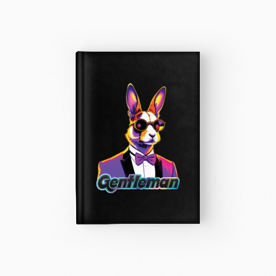 Pop Art Playboy Rabbit Gentleman Cyberpunk Bunny Hardcover Journal