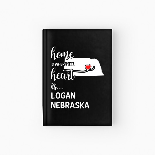 Logan County Nebraska Is Where My Heart Is Gift Hardcover Journal
