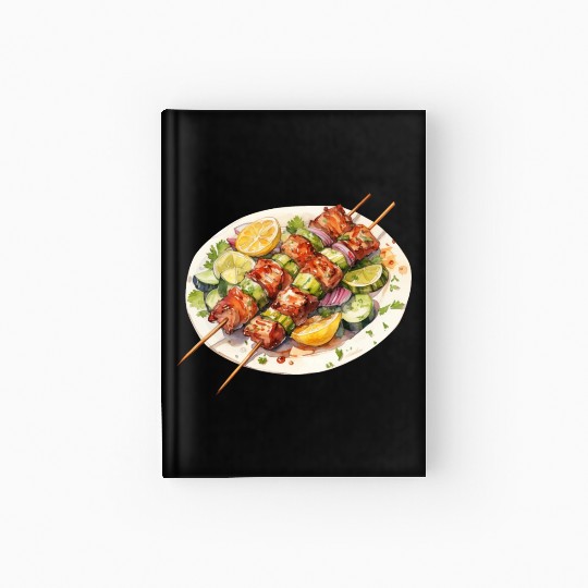 Greek Chicken Souvlaki Hardcover Journal