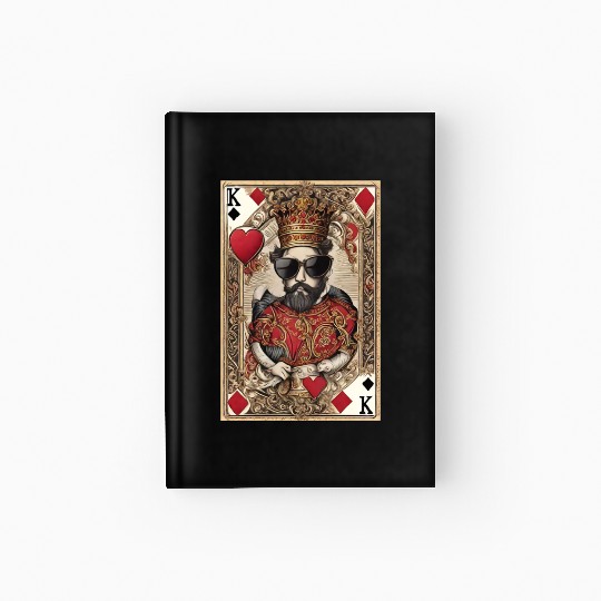 Mens King of Hearts Hardcover Journal Cool Hardcover Journal for Guys