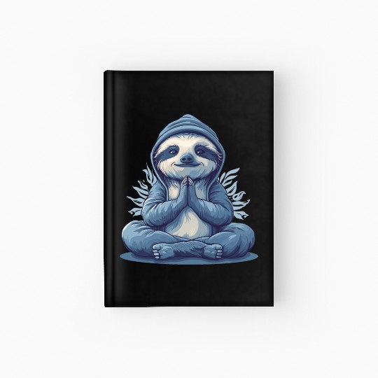 Yoga Sloth Relaxation Chill Chilling Meditation Hardcover Journal