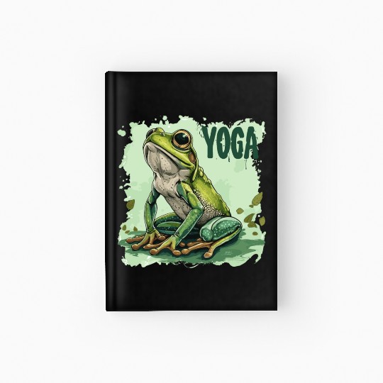Yoga Frog Relaxation Chilling Meditation Hardcover Journal