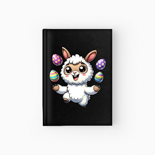 Easter Llama Juggling Hardcover Journal