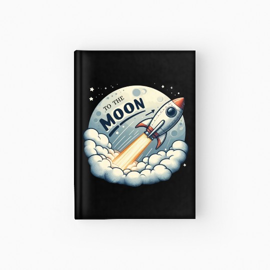 To The Moon Hardcover Journal