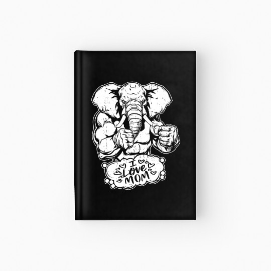 Elephant I Love Mom Hardcover Journal