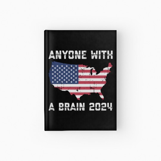 2024 Brain Vote Democracy Anti-Trump Hardcover Journal