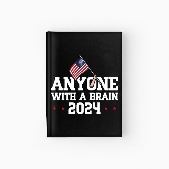 2024 Brain Vote Democracy Anti-Trump Hardcover Journal
