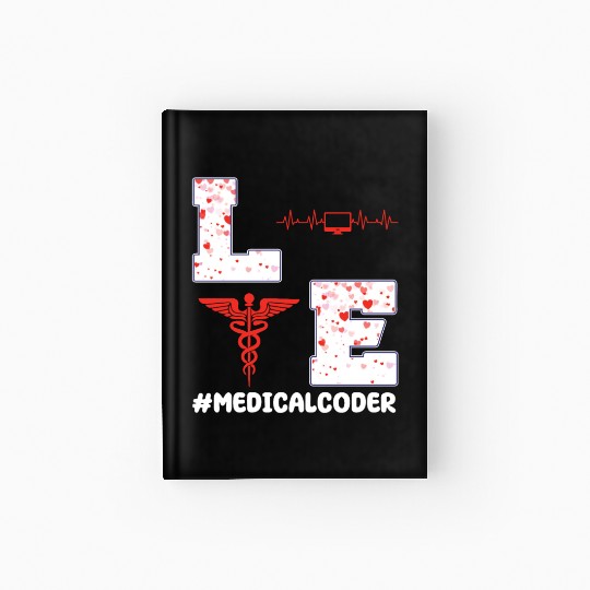 Medical Coder Valentine's Day Design Hardcover Journal