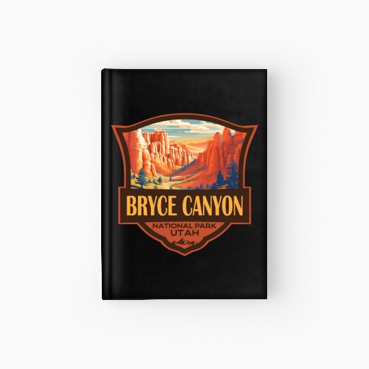 Bryce Canyon National Park Travel Retro Badge Hardcover Journal