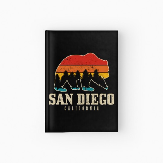 San Diego California Bear Souvenir Hardcover Journal