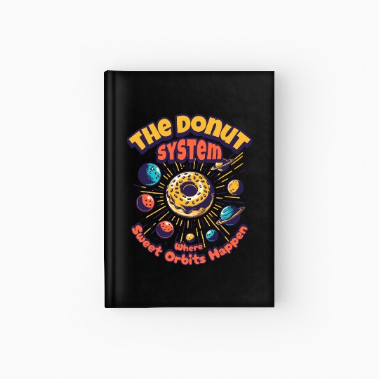 Donut Solar System Hardcover Journal