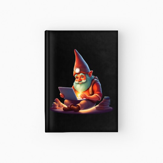 A Father's Day Gnome as a tech-savvy dad Hardcover Journal