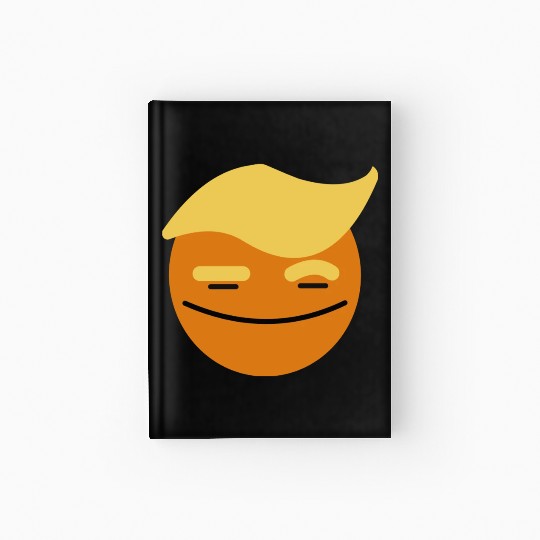 Support Donald J. Trump. Orange Trump Smile Face. Hardcover Journal