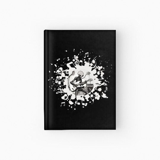 Alien Playing Guitar Hardcover Journal