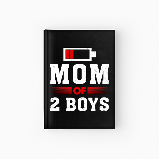 Mom of 2 Boys Mom and Son Matching Mom Hardcover Journal