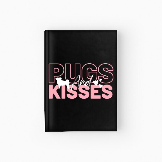Pugs & Kisses Pink Hardcover Journal